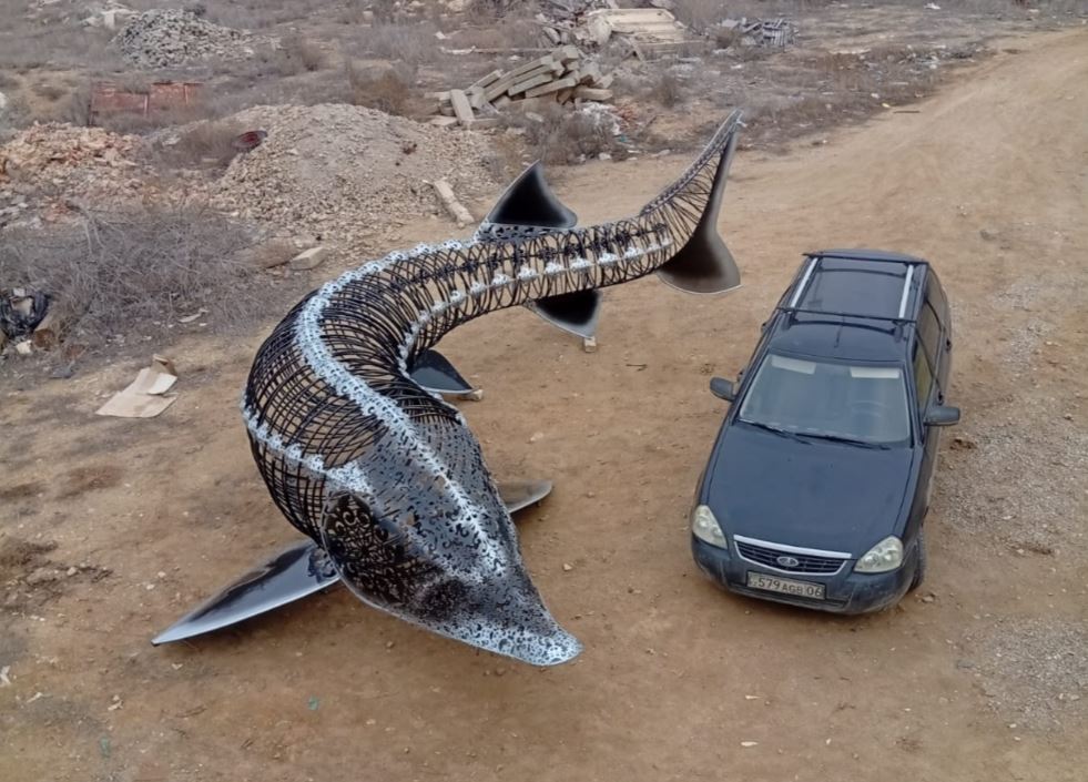 Житель Атырауской области смастерил гигантского осетра (+ФОТО)