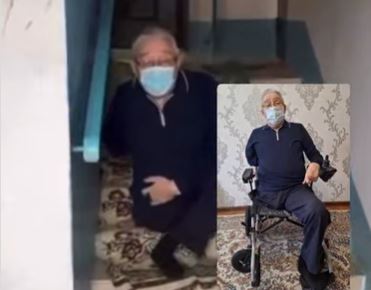 Попал под тепловоз: Марату аға из Атырау подарили инвалидную коляску (+ВИДЕО)